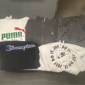 Men’s 3XL Puma, Champion, Nautica, Nike Sweatshirt Bundle
